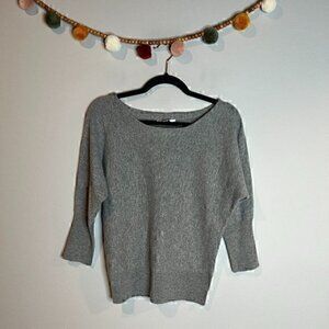 Milly grey cashmere dolman sweater